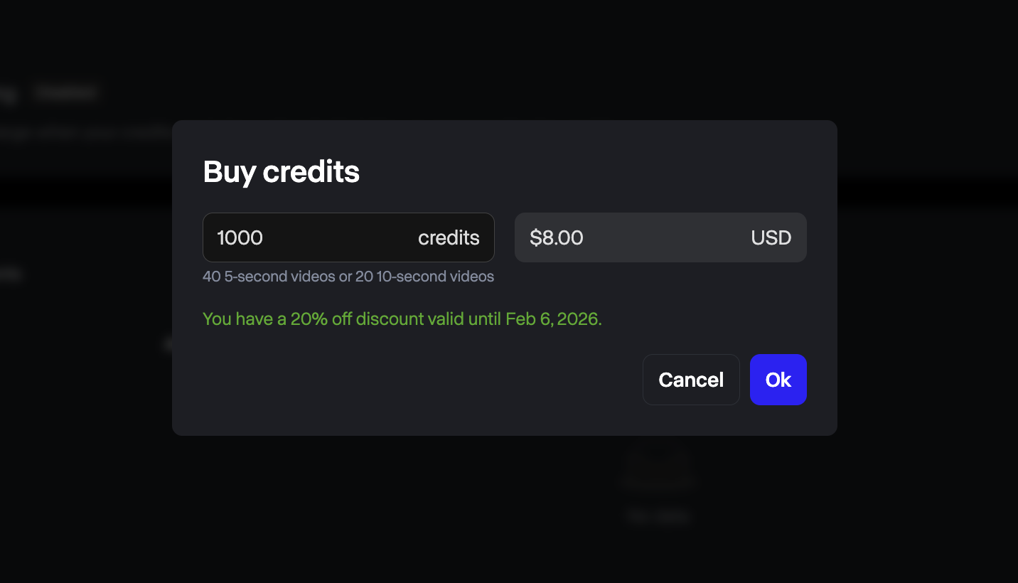 Adding credits